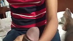 Stepsister giving Handjob to his cousin