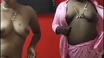 Two lady nude dancing