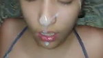 Guy fucks a lady and cums on her in an Indian sex