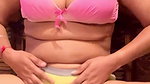 YouTuber with Deep Cameltoe Fingering Over Panty on PREMIUM Video