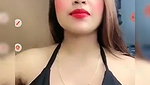 Ginnu Showing Deep Cleavage to Tease on Tango Live