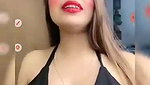 Ginnu Showing Deep Cleavage to Tease on Tango Live