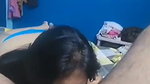 Hot wife licking his husband ball