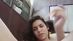 cute girl pussy masturbation with toothbrush