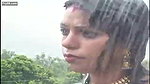 Young shy girls wet body navel show sad song in rain