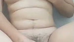 Milky Indian girl fingering in her wet pussy