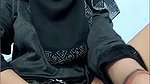 Muslim girl destroying her pussy with black dilo