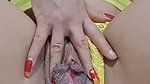 Beautiful Mumbai model using white dilo to drill her pussy  ass