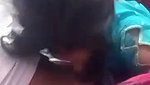 Husband Pressing her wife boobs  give Blowjob