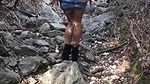 Horny Teen Cutie Flashing Her Tits and Fingering While Hiking a Nature Trail