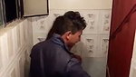 Drunk girl fucked hard in the washroom