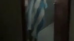 Girlfriend taking shower  bf watching