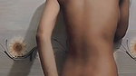 cute slim girl nude show and put in the brush in to ass hole