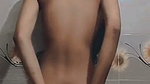 cute slim girl nude show and put in the brush in to ass hole