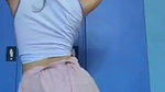 slim cute girl ass showing dancing