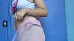 slim cute girl ass showing dancing