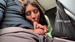 Stranger girl jerk off and sucking his dick in a publie bus full of people