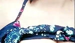 Sexy beautiful girl show her boobs  pressing