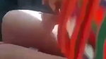 Hot aunty show her pussy  boob inside car