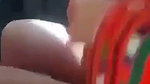 Hot aunty show her pussy  boob inside car