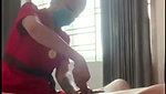 Sexy girl giving massage to cock