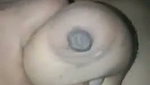 Boyfriend pressing her boobs