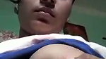 Sexy lady show her boob  wet pink pussy