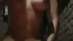 Beautiful slim girl showing her figure  Masturbating