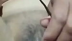 Bengali bhabhi drilling her pussy with big brinjal