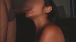 Girlfriend giving deeply Blowjob