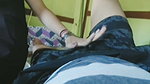 Sexy girl giving Handjob