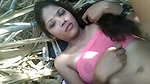Beautiful girl shaved pussy fucking in jungle