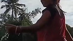 Hot Girl Playing in Pond
