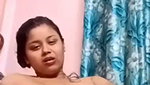Girl fucks her pussy with a bottle during a video