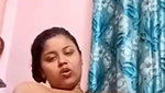 Girl fucks her pussy with a bottle during a video