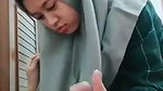 Hot hijabi girl sucks her lovers dick