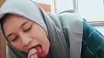Hot hijabi girl sucks her lovers dick