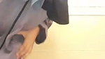 Muslim girl fingers her tight pussy in a public