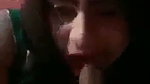 Shemale gives a blowjob to her horny stepbrother