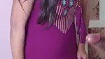Beautiful aunty show her boobs  wearing dress