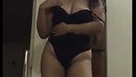 Beautiful sexy girl removing her dress  dancing