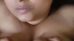 Big Boobs aunty rubing her lover dick