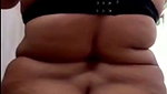 Fatty aunty showing  taking bath