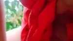 Girlfriend enjoying with bf outdoor