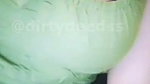 Hot girl pressing her nipple