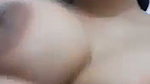 Hot girl suck her own boobs  showing
