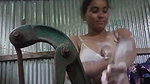Sexy aunty taking bath  showing her pussy
