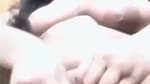 Sexy girl boobs press  finger
