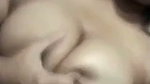 Sexy girl boobs press  finger