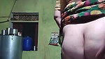 Aunty showing her ass  boob